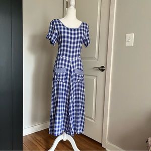 Maxi dress plaid size 12